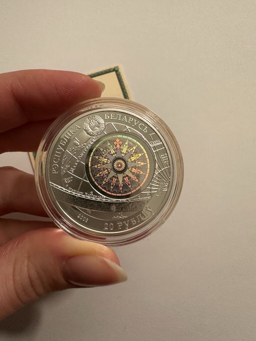 Moneta Mennica Polska 20 Rubli Sedov Sjedow Żaglowiec Białoruś