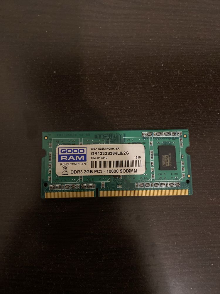 DDR3 2GB для ноутбуку