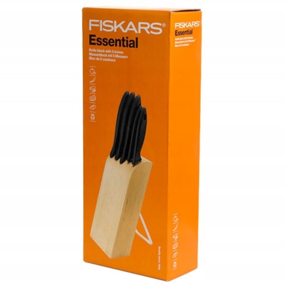 Zestaw noży Fiskars Essential. Nowe. Okazja