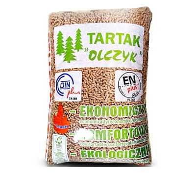 Pellet Drzewny REKORD Pelet EnPlus A1 workowany 15kg Olczyk Lava Olimp