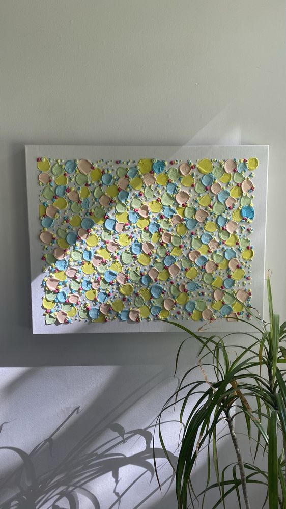 Arte com textura - pontos coloridos