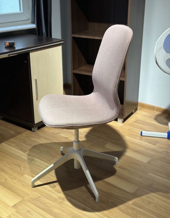 IKEA LANGFJALL krzesło obrotowe bez podłokietników RÓŻOWY