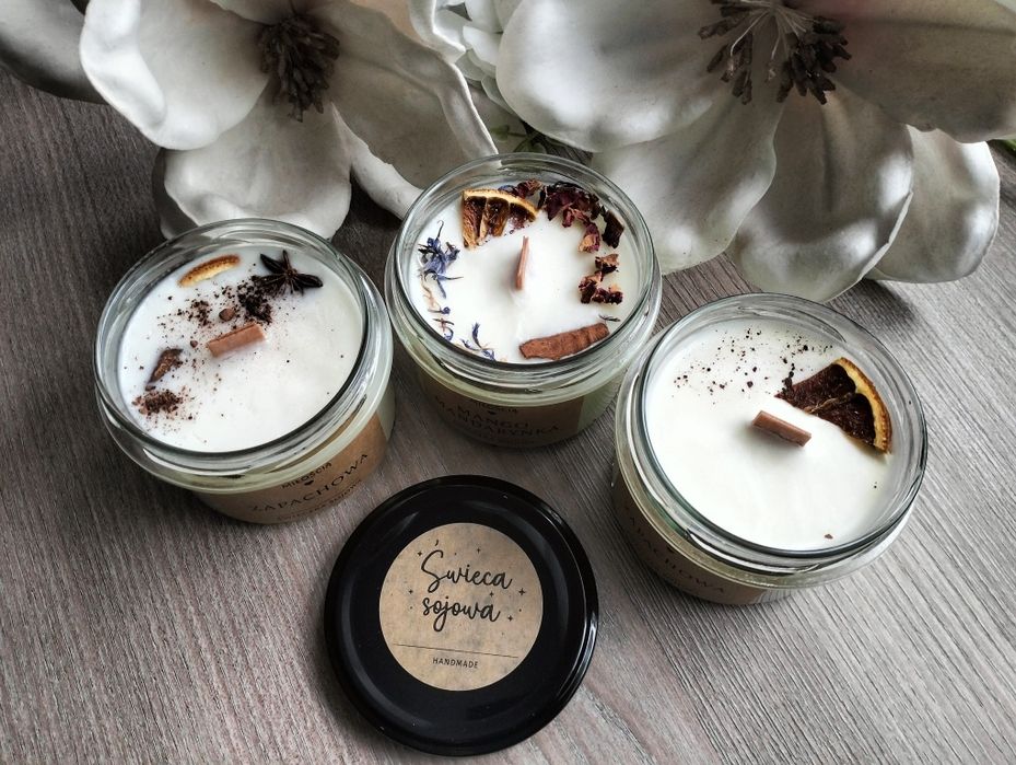 Świece sojowe zapachowe, handmade,na prezent, podziękowanie,upominek
