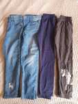 Dżinsy jeansy joggery jegginsy legginsy getry r. 116 dziewczęce zestaw