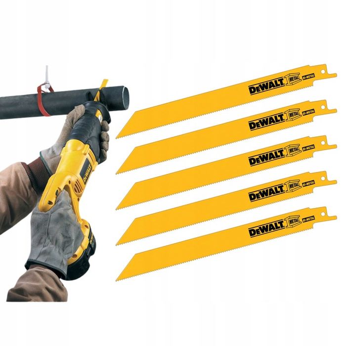 Dewalt Dt2323 Zesaw 5szt Brzeszczoty Bimetalowe Do Metalu 203mm 1.8mm