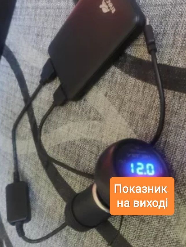 Перехідник Адаптер з 5v на 12v USB на Розетку прикурювача