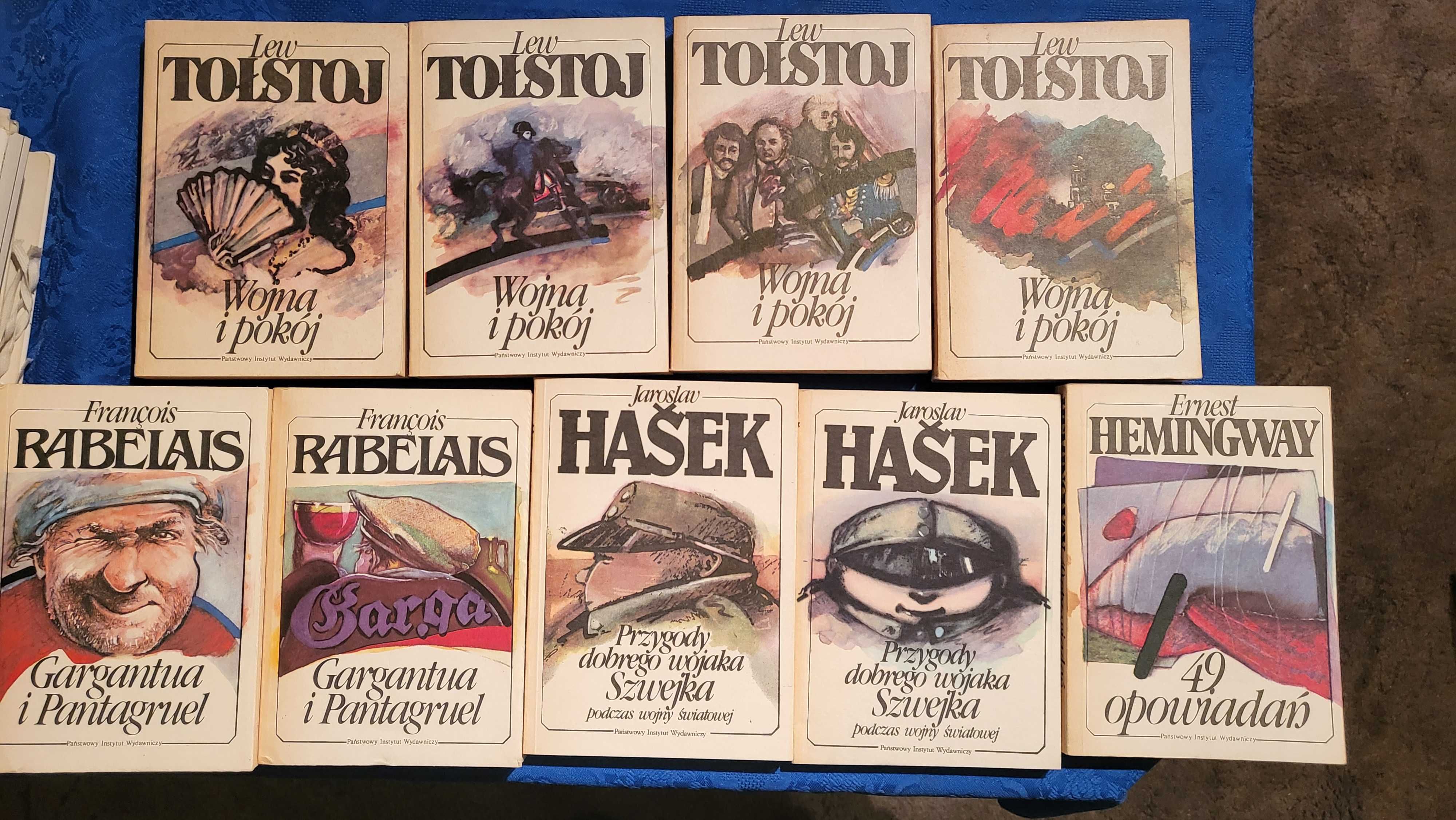 Klasyki literatury kolekcja w miękkiej oprawie Tołstoj Hasek Rabelais