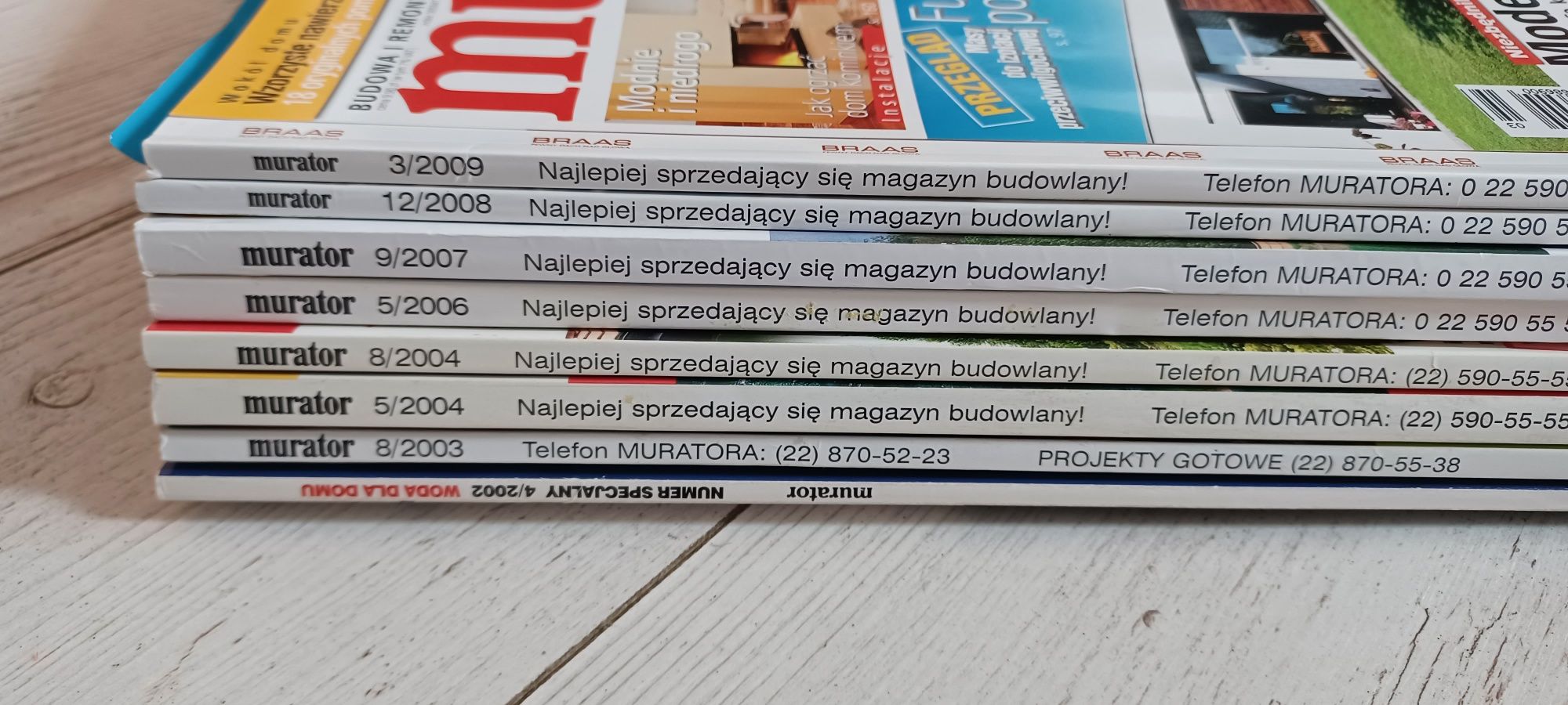 Murator magazyn budowlany 2002,2003,2004,2006,2007,2008,2009