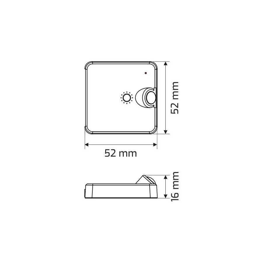 Wyłącznik pojedynczy DELI 2 Sensor PIR ze ściemniaczem Design Light