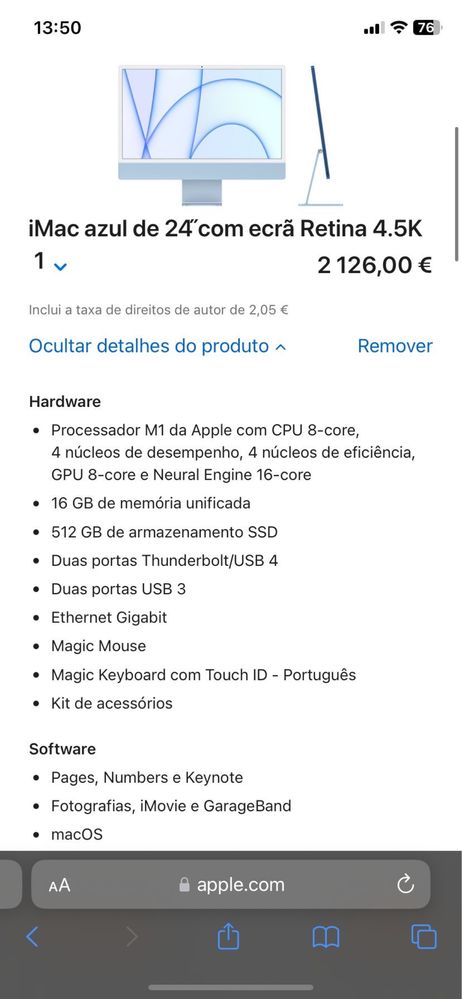 imac 24 polegadas, M1, 2021