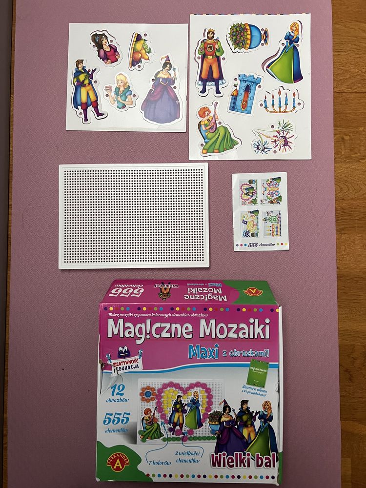 Magiczne mozaiki maxi z 12 obrazkami, 555 elementów, Wielki Bal