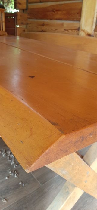 Meble ogrodowe stół i 2 ławy z 4 cm drewna