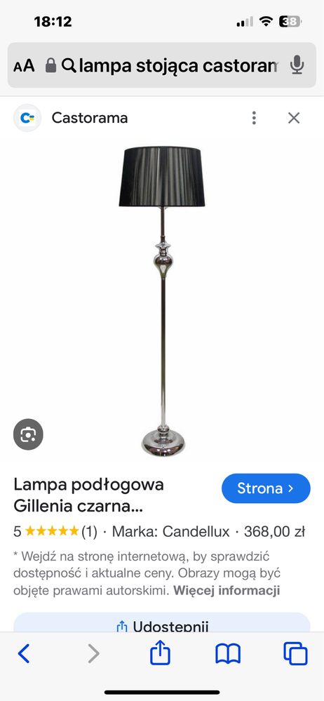 Lampa podlogowa j .nowa