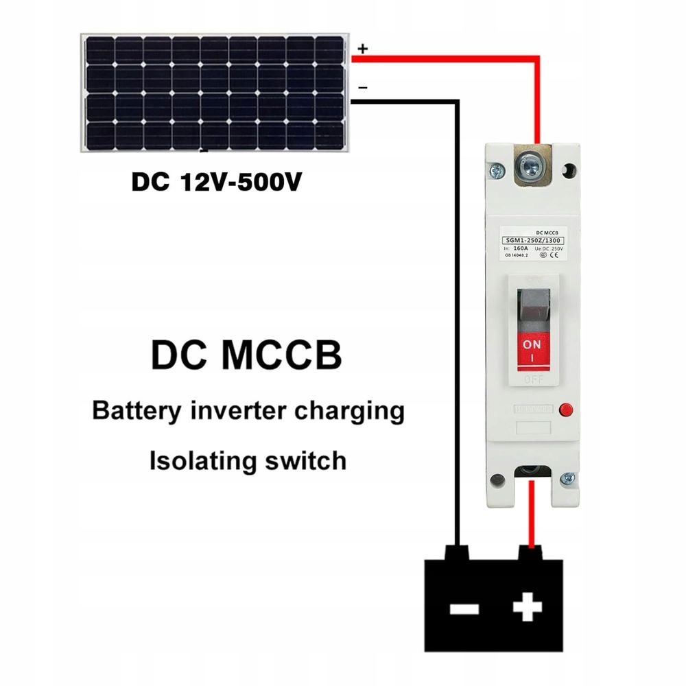 Wyłącznik automatyczny, izolator 1P DC 250V 160A przełącznik