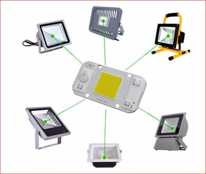 Светодиод 30W 220v LED COB прожектор 30вт драйвер 220в ремонт 100w