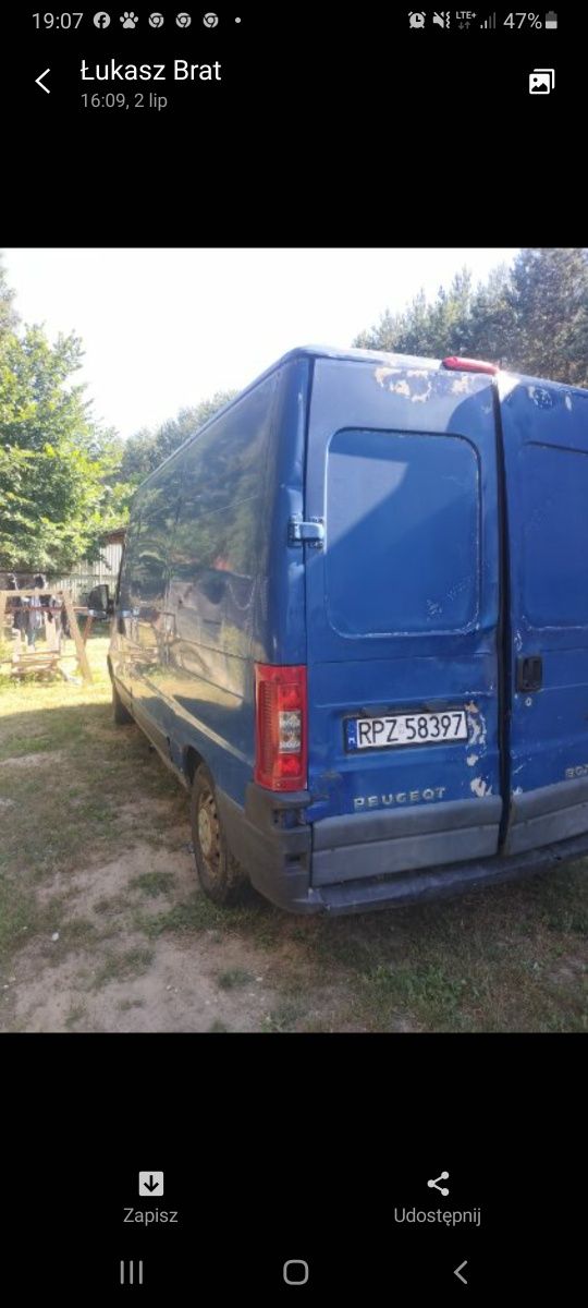 Peugeota Boxer 2,2 HDI, dostawczy do poprawek...