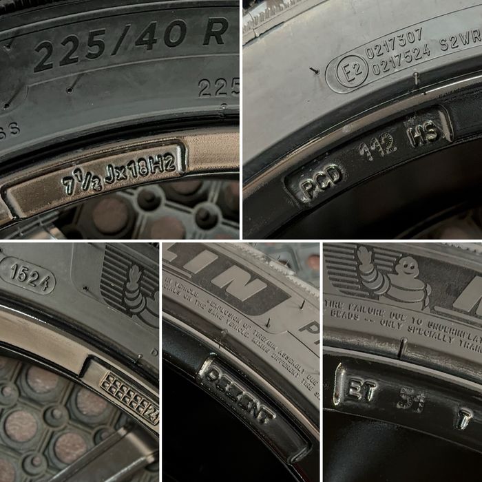 Диски Audi R18 5/112 A3/А4/S3/Q3 VW Golf Jetta шини Michelin 225/40/18