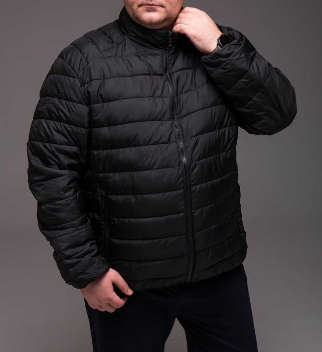 Куртка чоловіча утеплена чорна демісезон БАТАЛ