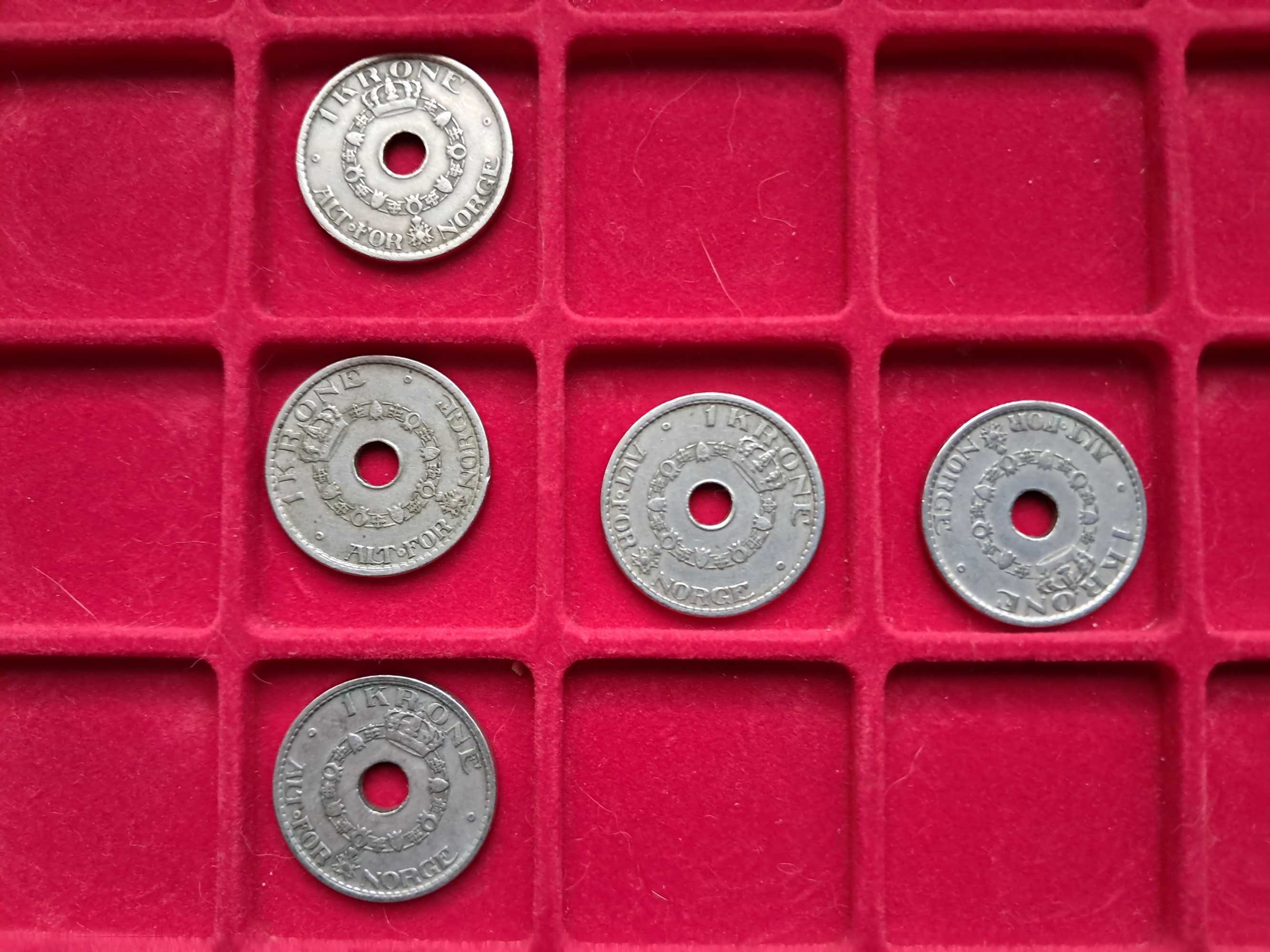 Moedas antigas - NORUEGA - 1 coroa - Rei Haakon VII