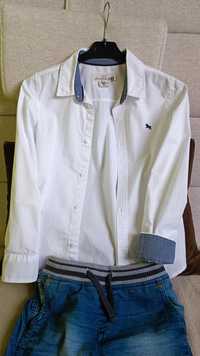 Koszula biała i spodnie do szkoły 8-9-10 latek