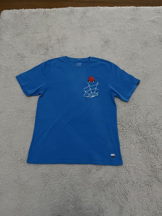 Vans Marvel r. 170 - 176 cm niebieski tshirt dla chlopca spiderman