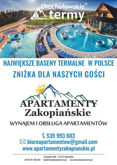 Apartament Zakopane Rysy Basen Sauna Jacuzzi