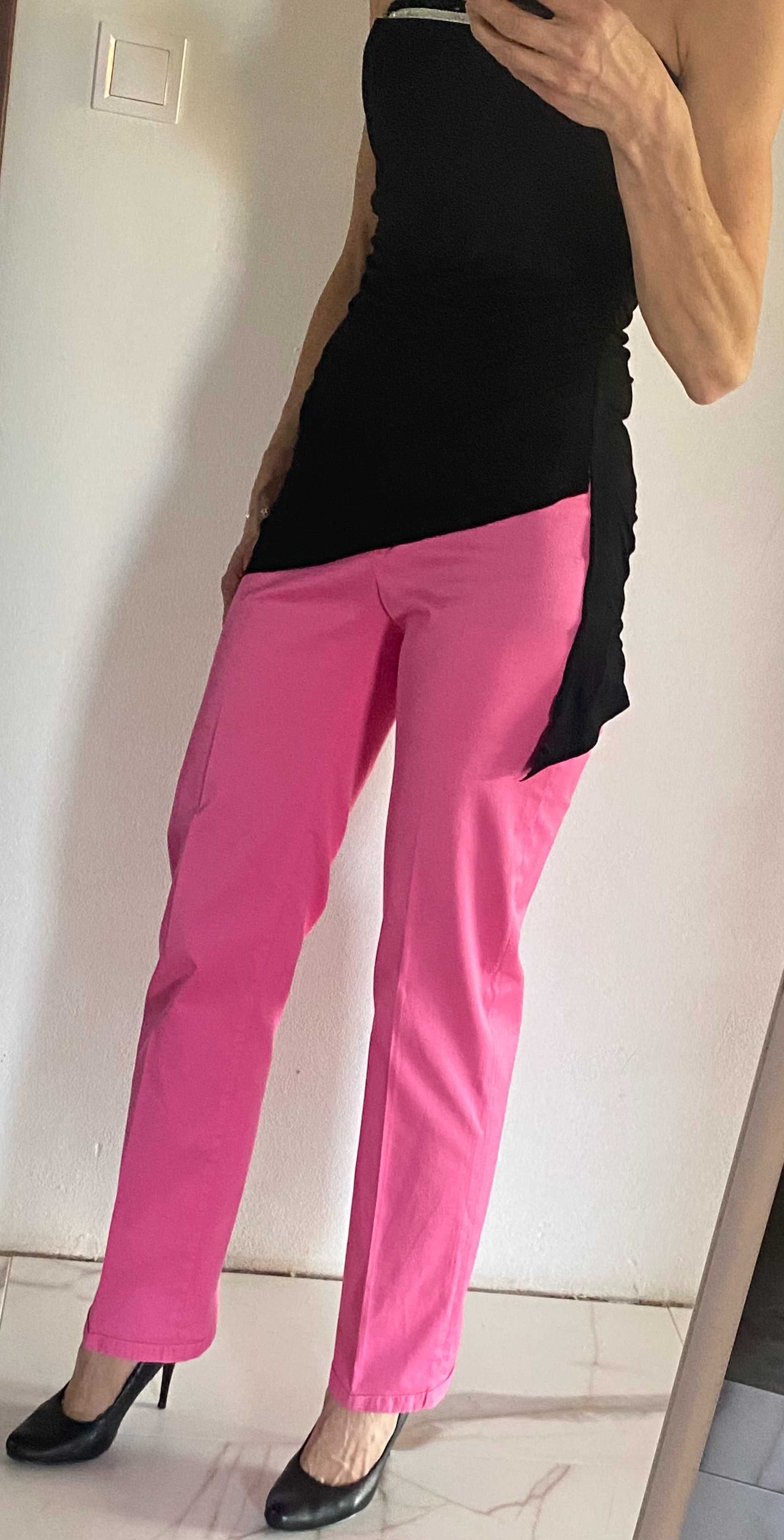 TERRANOVA różowe SUPER spodnie r. 27 S b. db. stanie + top gratis