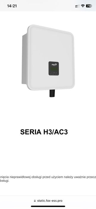 Falownik hybrydowy Fox Ess 8 kW H3-8.0-E