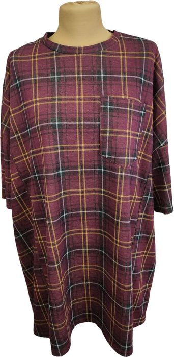Damska bluzka oversize w kratę zara rozm s