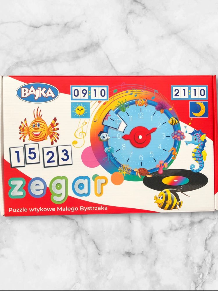 Bajka - puzzle wtykowe Zegar - nauka zegara dla dzieci