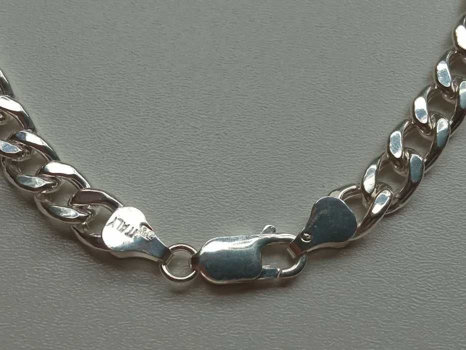 Srebrny naszyjnik Srebrny łańcuszek Pancerka 60 cm Sterling Silver
