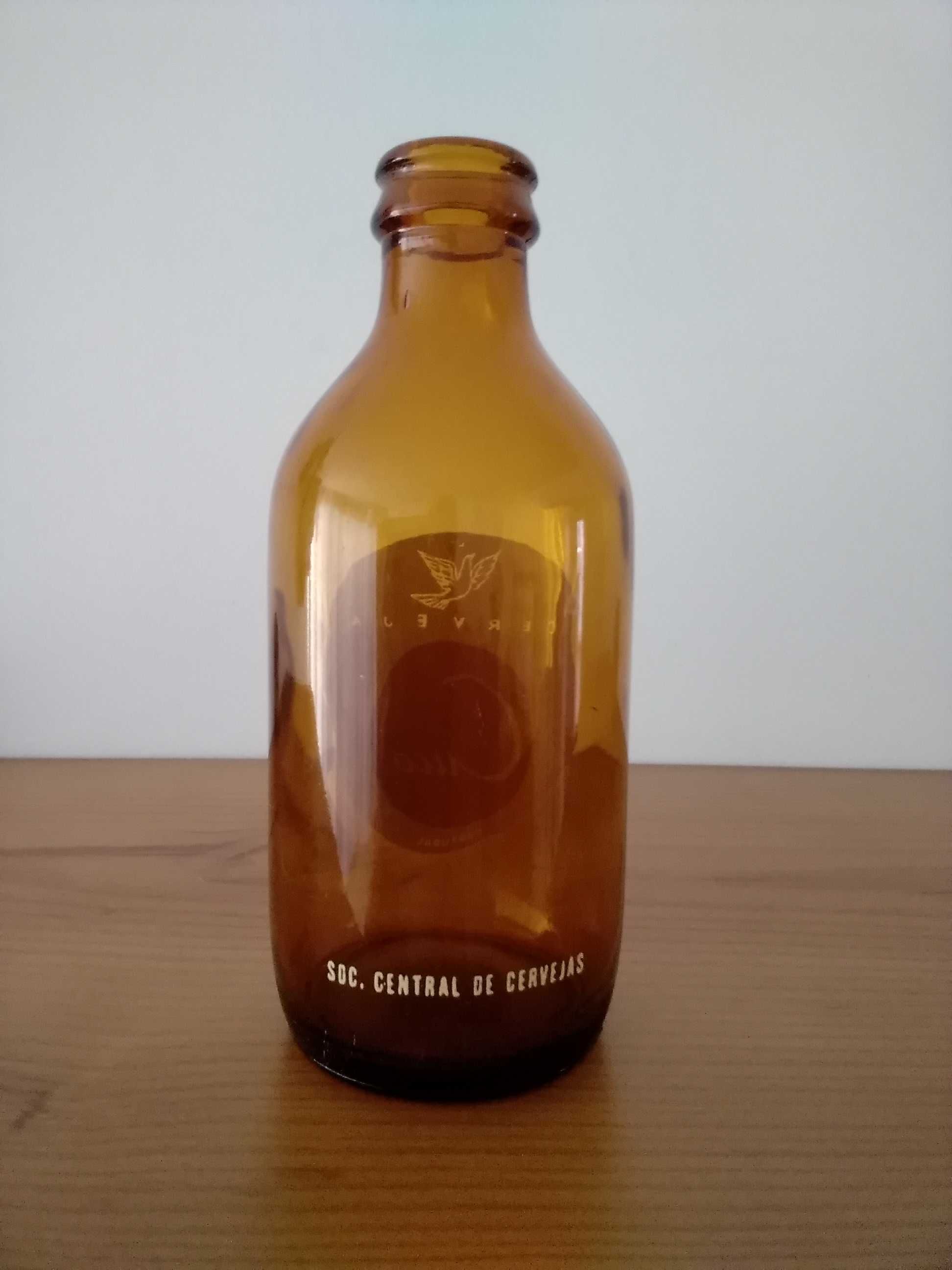 Garrafa Antiga Pirogravada Cerveja Cuca Portugal SCC - Em estado novo
