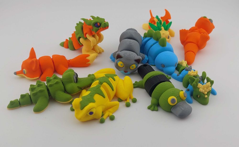 Набір іграшок. 3D-друковані іграшки.