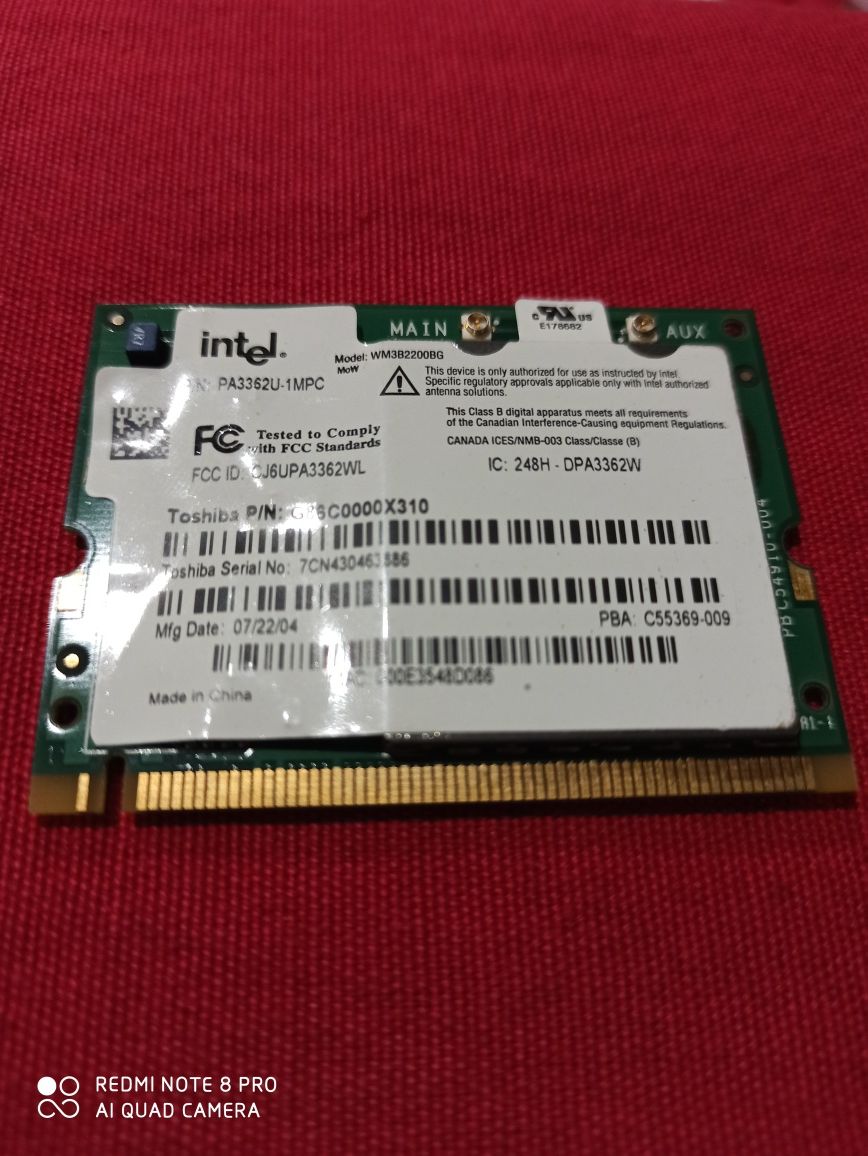 PA3362U-1MPC Toshiba Mini PCI Wireless Lan Card