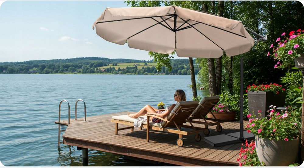 Parasol ogrodowy Duży XXL składany Futererał Gratis