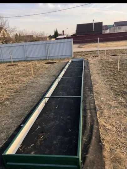 Грядка металева для саду / клумба до саду / металеві огородка