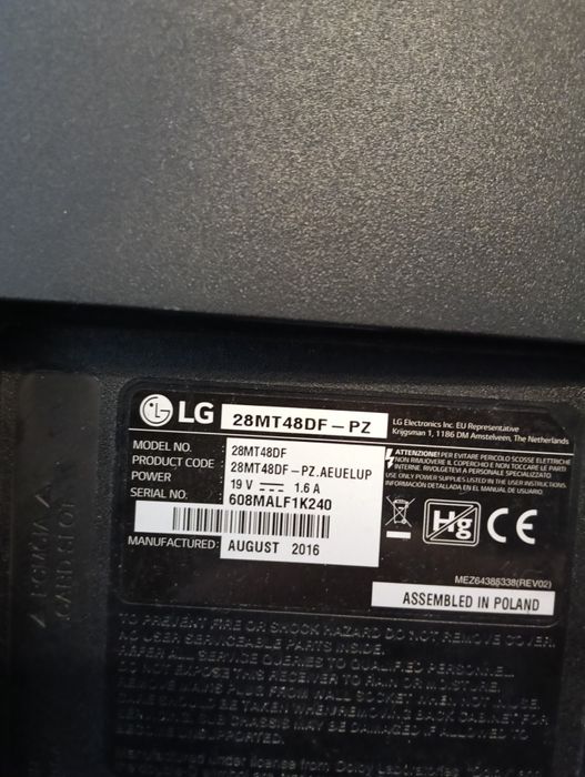 TV LG 28 polegadas para pecas