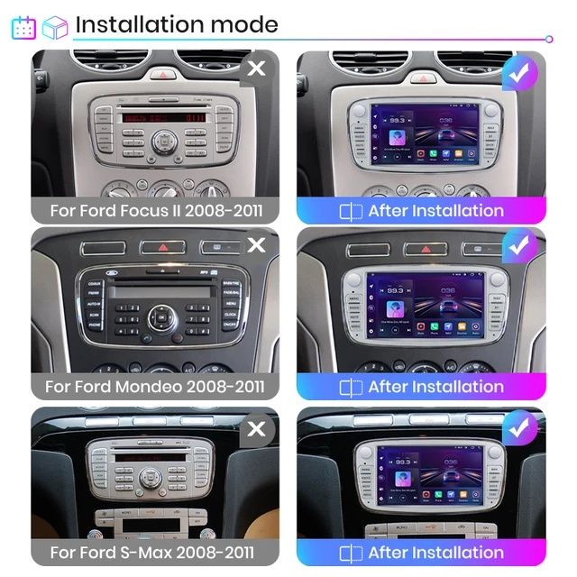Rádio 2din 2/32GB android Ford 7' GPS WIFI rds CARPLAY + CANBUS NOVO