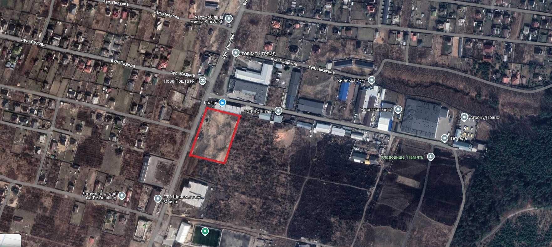 Продаж земельної ділянки, 1 Га, фасад, с.Тарасівка
