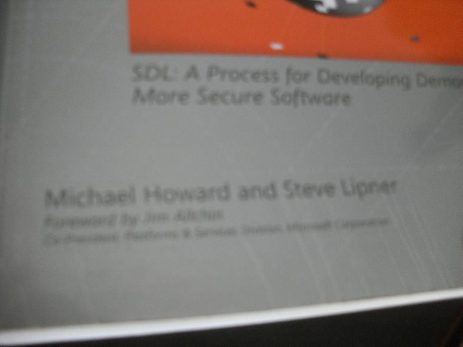 The security development lifecycle Michael HoWARD e Steve LIPNER