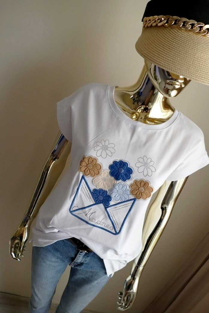 Madnes by Monika nowy t-shirt premium z kwiatami-L