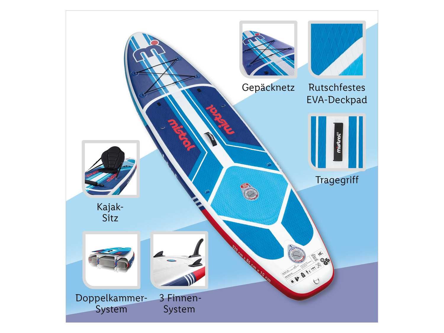 NOWA Mistral Deska do pływania SUP dwukomorowa Allround 10'6''