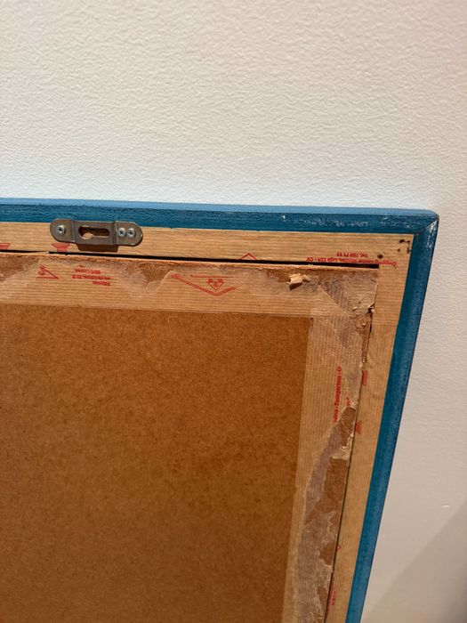 Moldura madeira azul 83x75