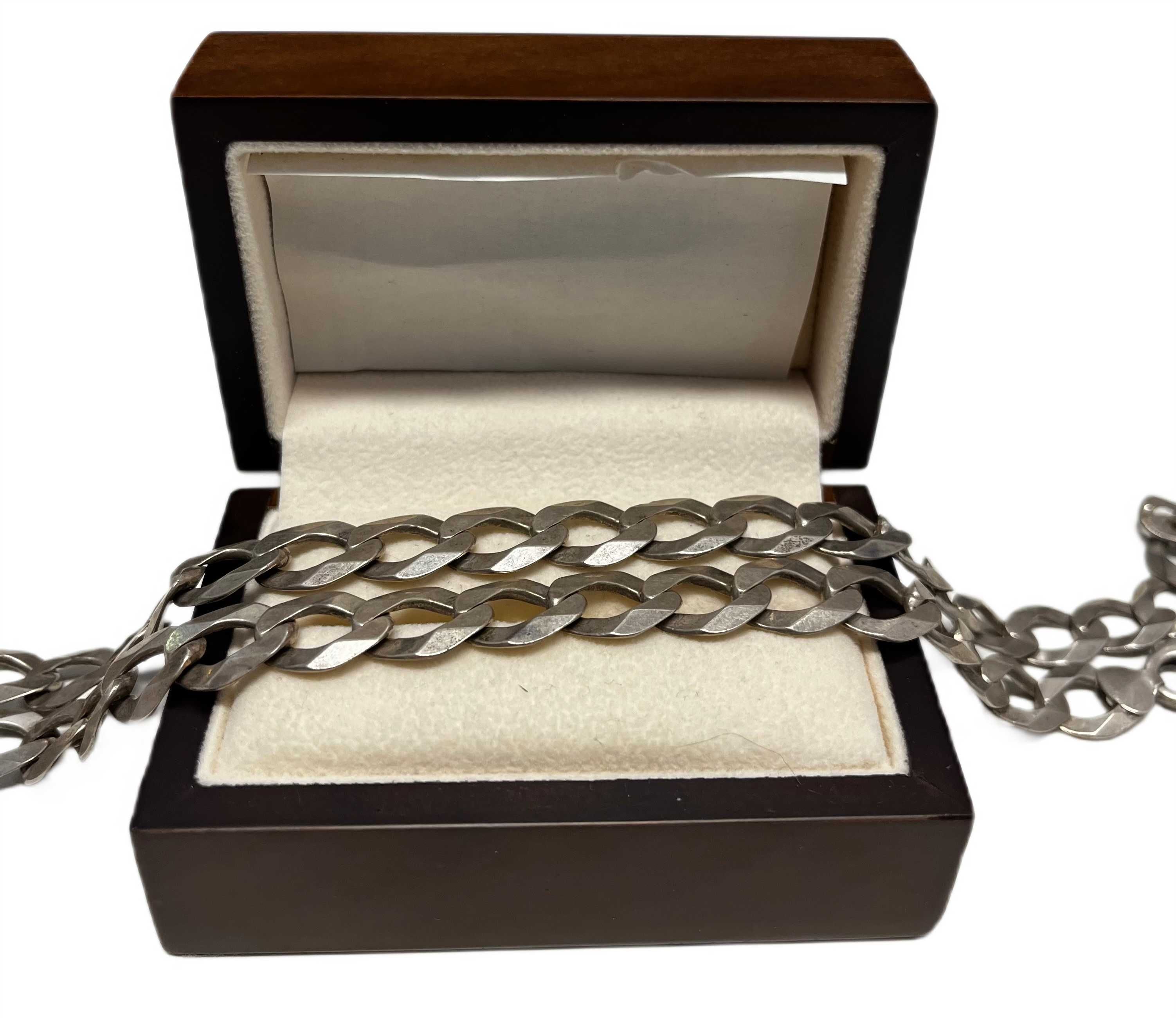 Srebrny łańcuch 925/57,62G 54,5cm 1,1cm