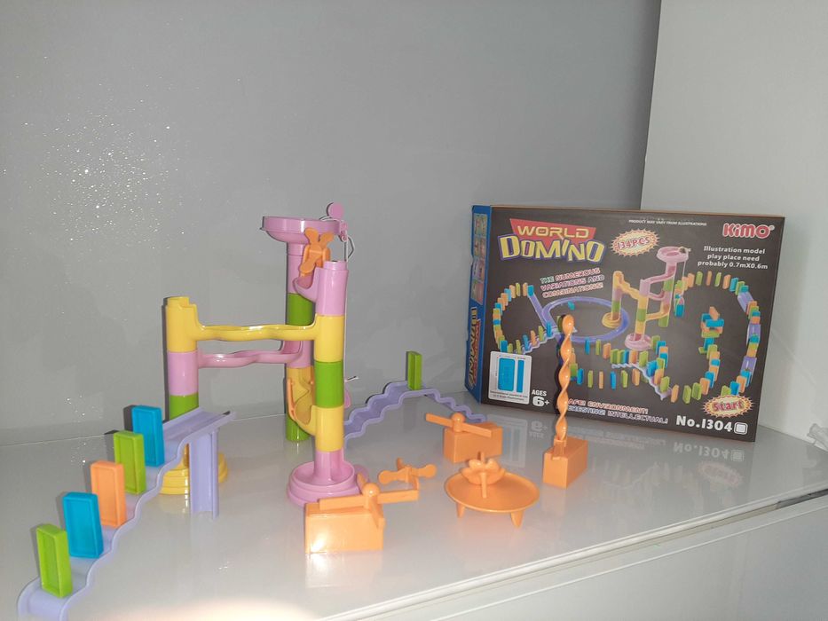 Tor Domino samochód układający klocki domino plus dodatkowy zestaw