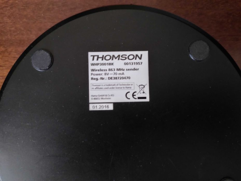 Uszkodzone słuchawki nauszne bezprzewodowe Thomson WHP3001BK