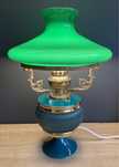 Zielona lampa vintage lampa stołowa Florentine made in Italy 50s