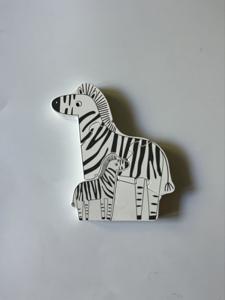 Smiki, Zebra, puzzle drewniane, 5 elementów