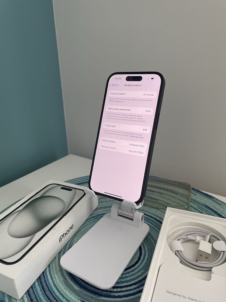 iPhone 15 bdb 90% kondycja