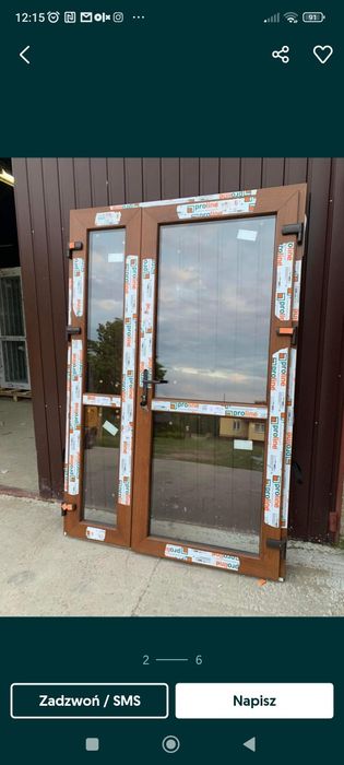Drzwi Pcv 1250/2100, 1400/2100, 1800/2100 Lewe/Prawe Od Reki,